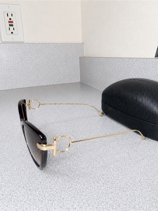 Salvatore Ferragamo SF928S 606 Brown Gradient Cat-Eye Sunglasses 55-15-140 NWOT main image 7